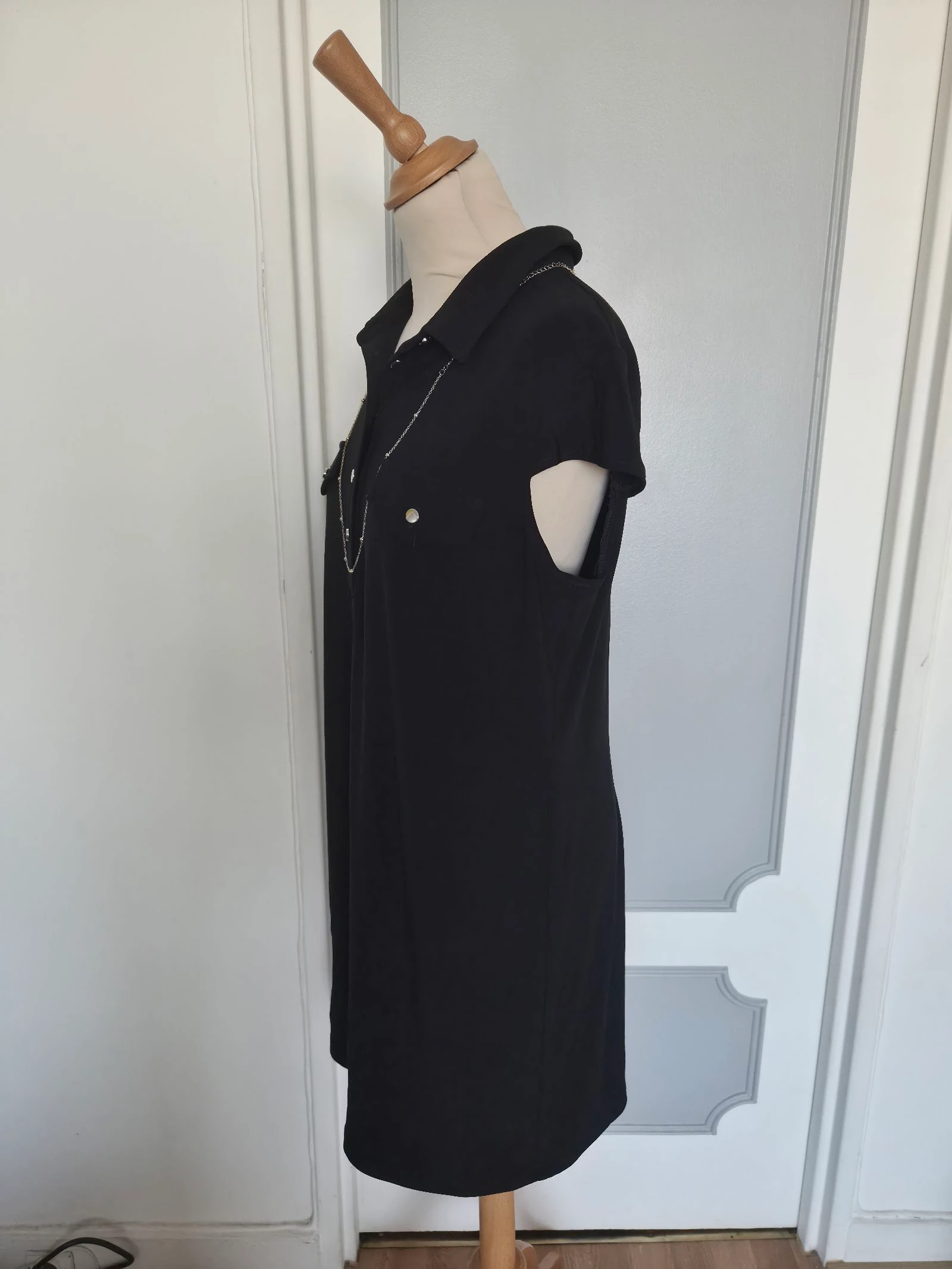 Joseph Ribkoff Black Polo Dress Size 42 – photo 3